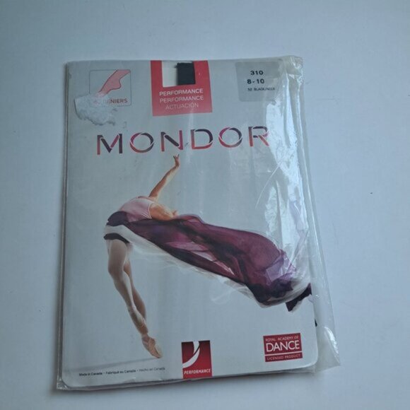 Mondor performance dance tight 310 black child 8-10 NEW sealed - Picture 1 of 1